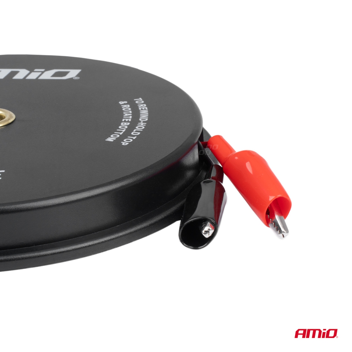 Cavi di misura a coccodrillo arrotolati 2x9m AMIO-04275