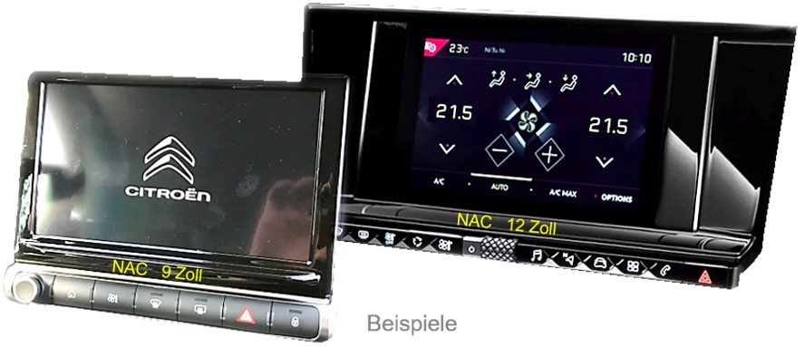 Interfejs kamery Citroena NAC 9 lub 12 cali