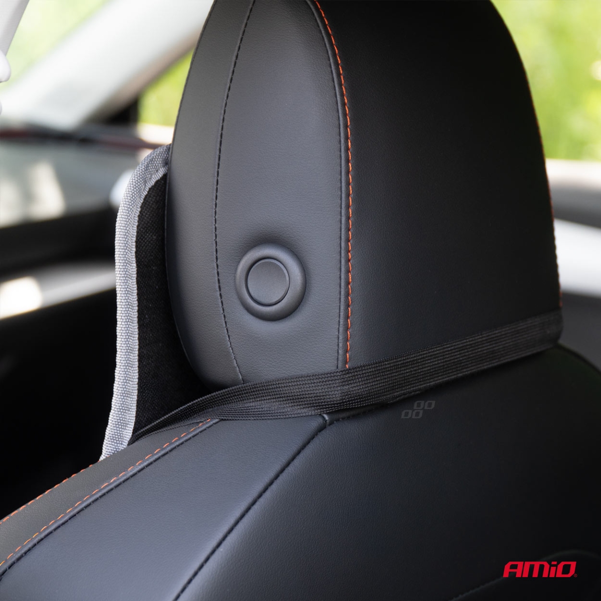 Tappetino per auto con perline, grigio, 45x120cm, CSM-17 AMIO-04430