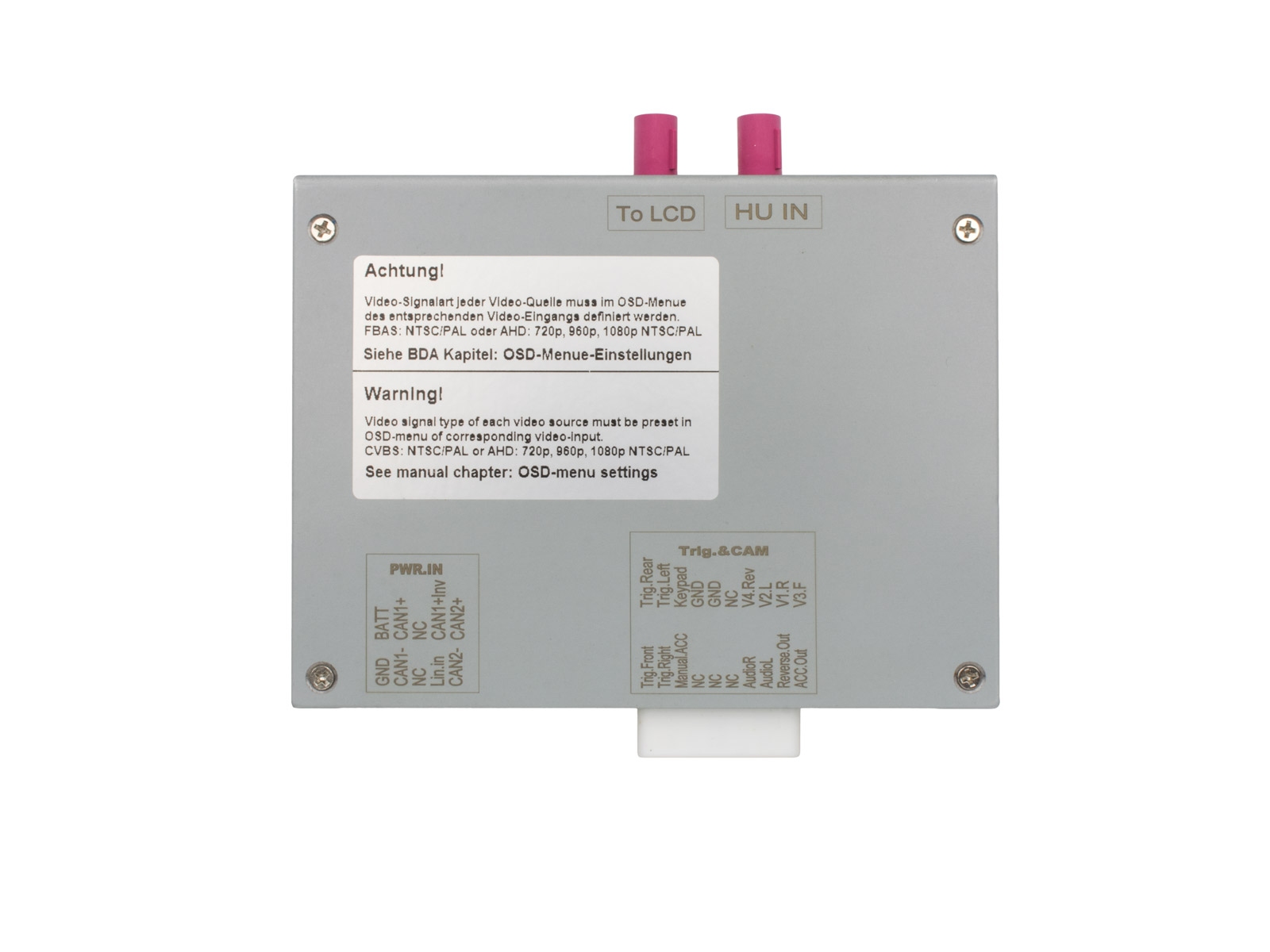 Interfaccia per il collegamento della telecamera Mercedes Sprinter MBUX NTG7 (CVBS/AHD) + HDMI