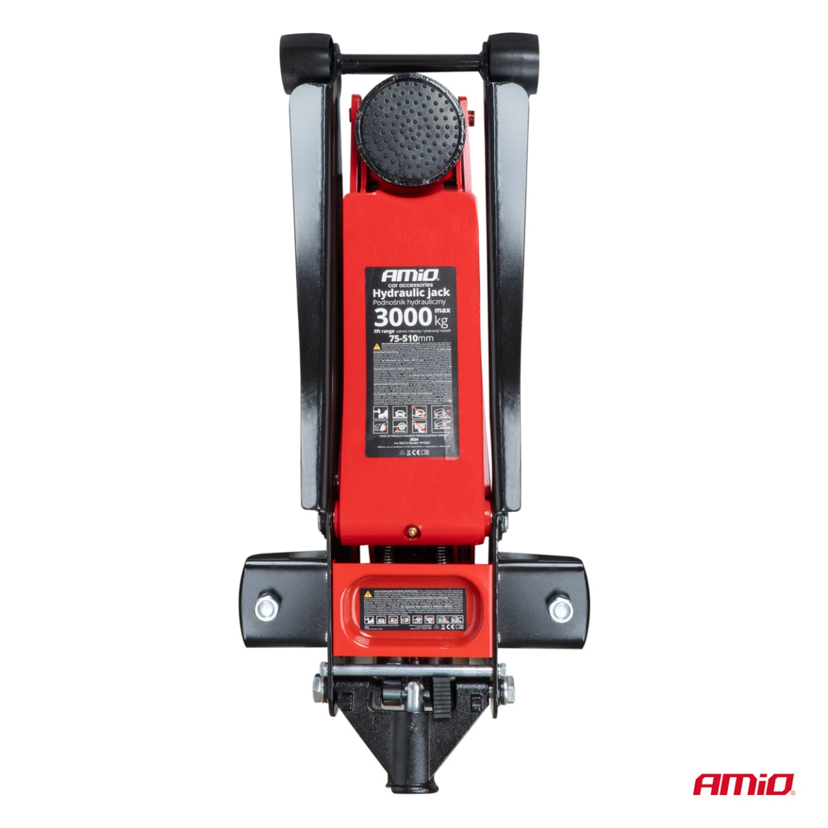Podnośnik hydrauliczny niskoprofilowy lewarek typu żaba 3T 3000kg CE 75/510mm AMIO-04215