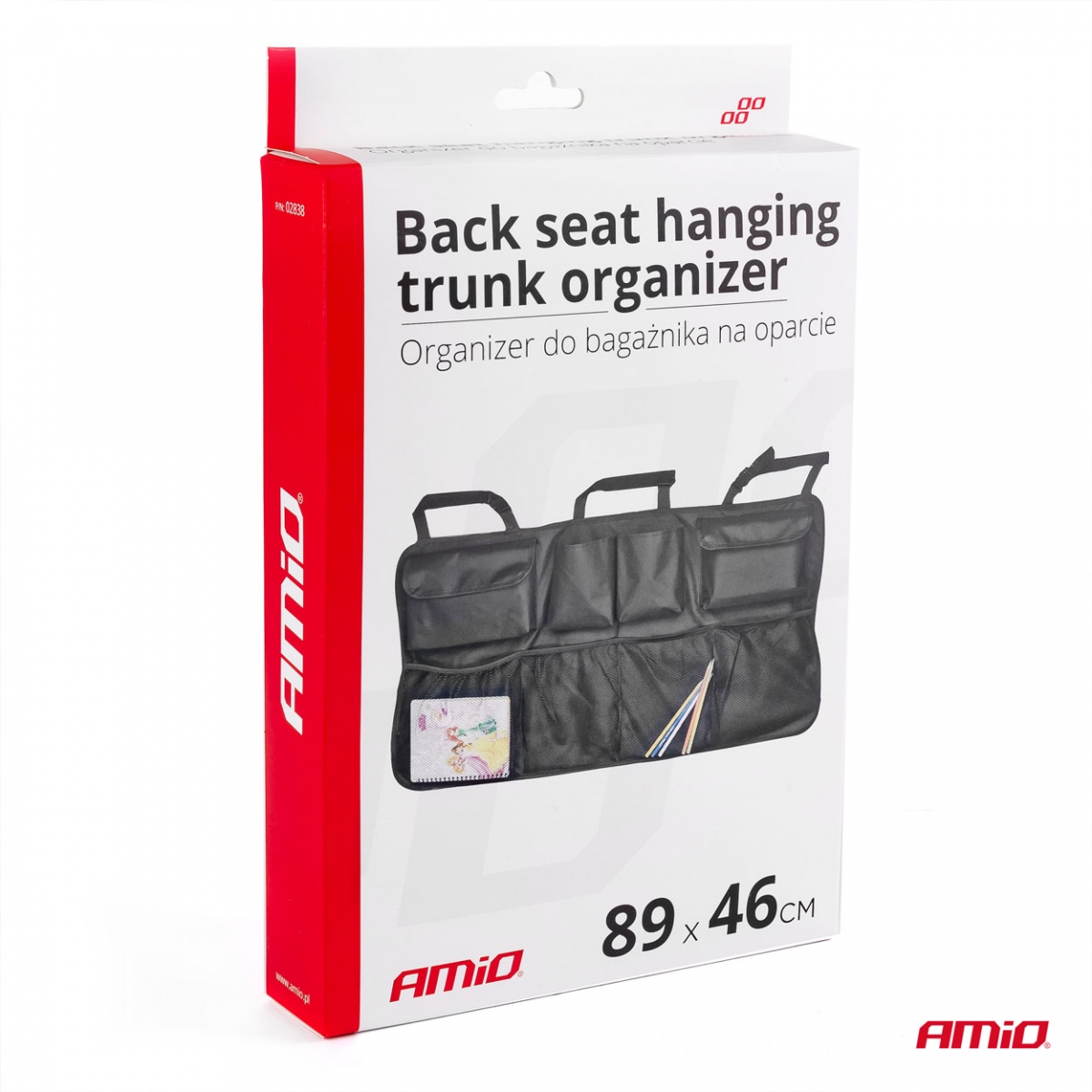 Organizer do samochodu bagażnika na oparcie 89x46cm AMIO-02838