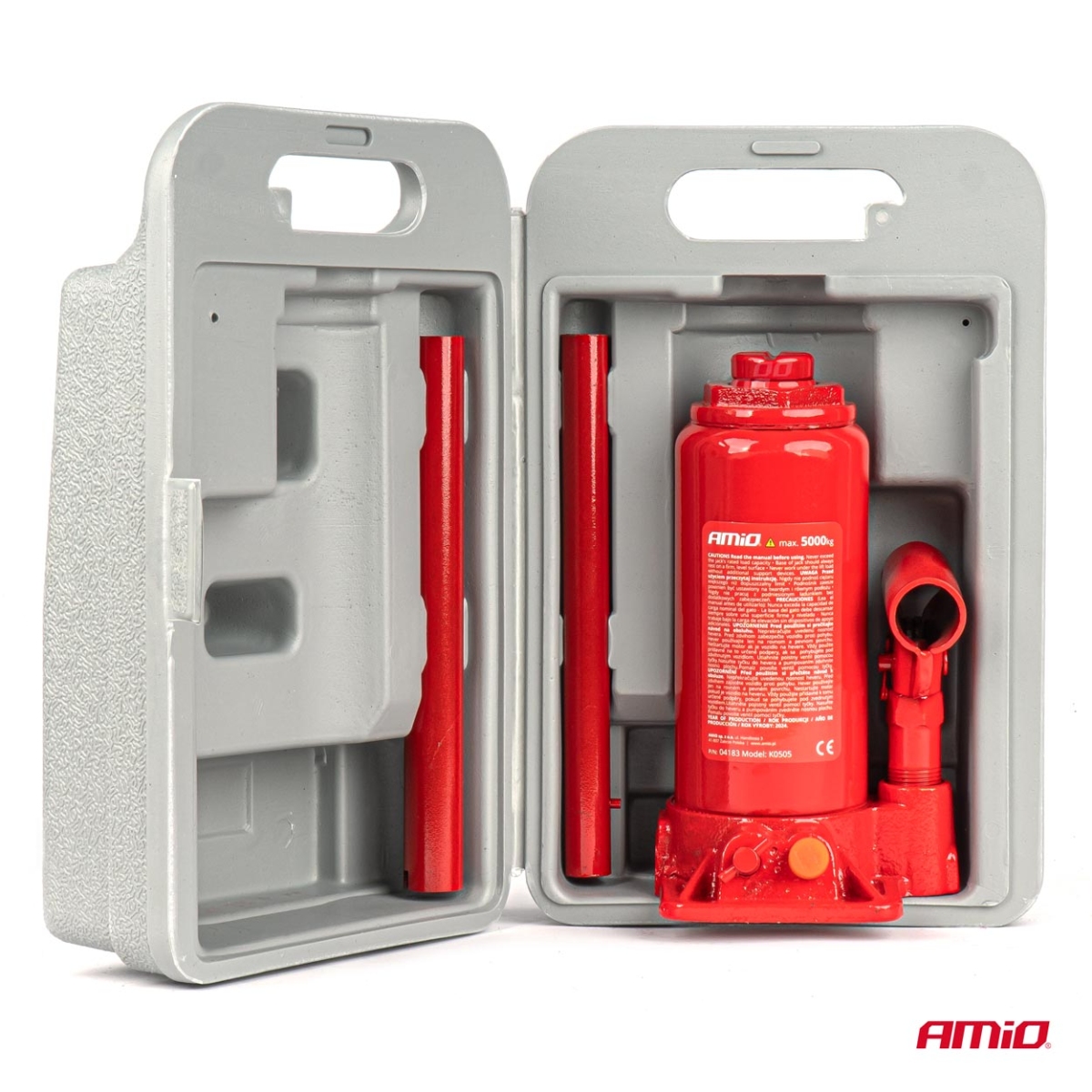 Élévateur de colonne hydraulique 5T 5000 kg, caisse PVC AMIO-04183