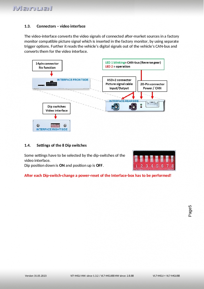 Adapteri BMW MGU:lle, HSD+2 peruutuskameralle