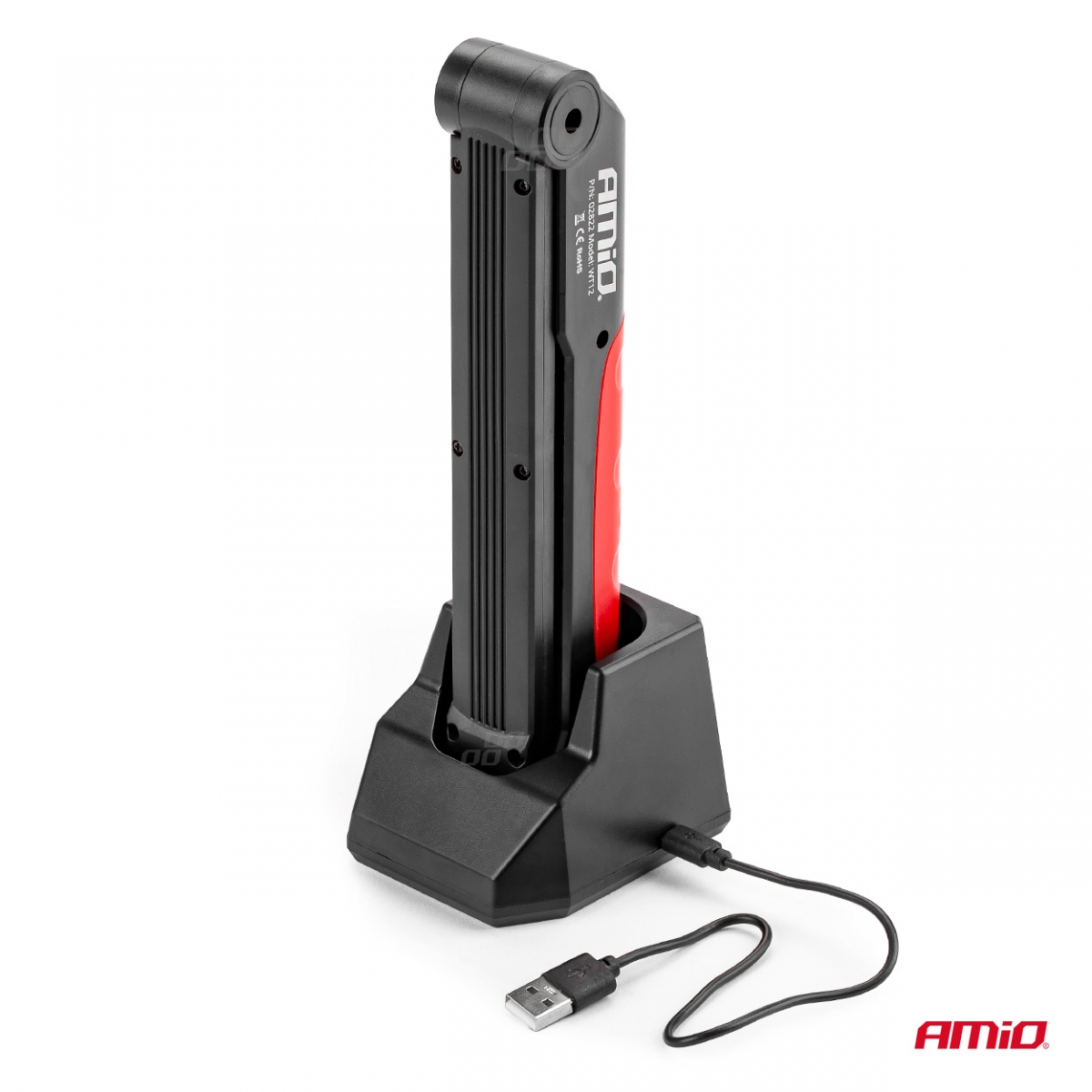 Lampada di ispezione con torcia elettrica e stazione di ricarica WT12 AMIO-02822