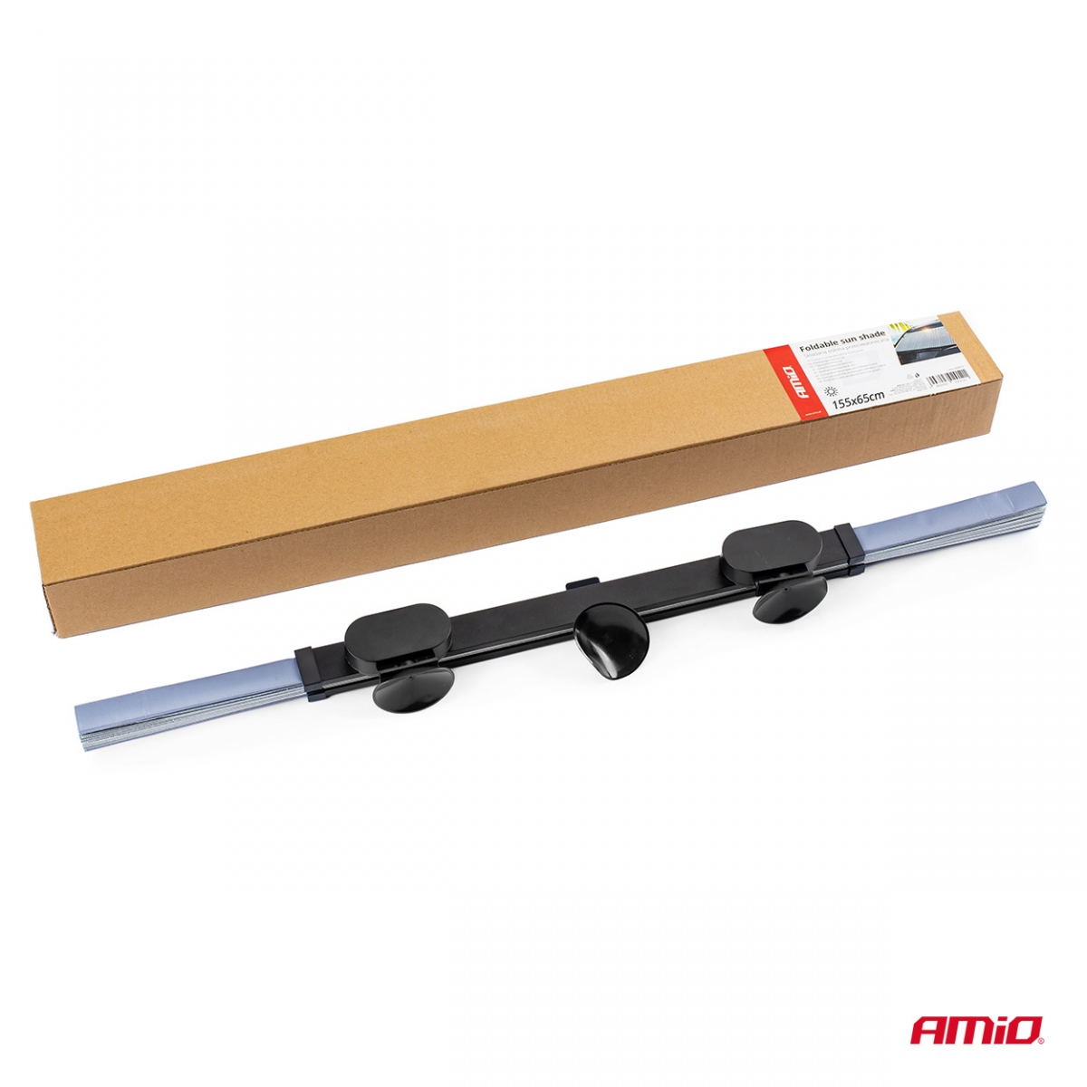 Osłona na szybę 155x65cm przeciwsłoneczna roleta AMIO-02911