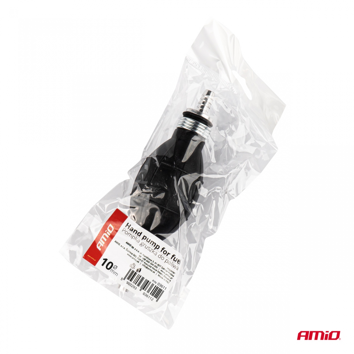 Håndpumpe for drivstoff 10 mm AMIO-03611