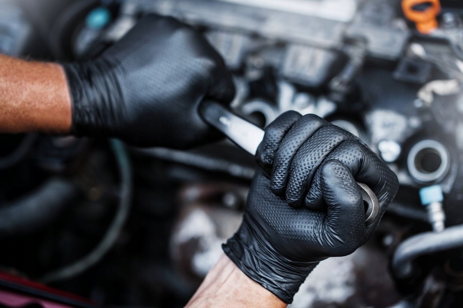 Rękawice nitrylowe czarne Mercator GoGrip Black 50 sztuk rozmiar M