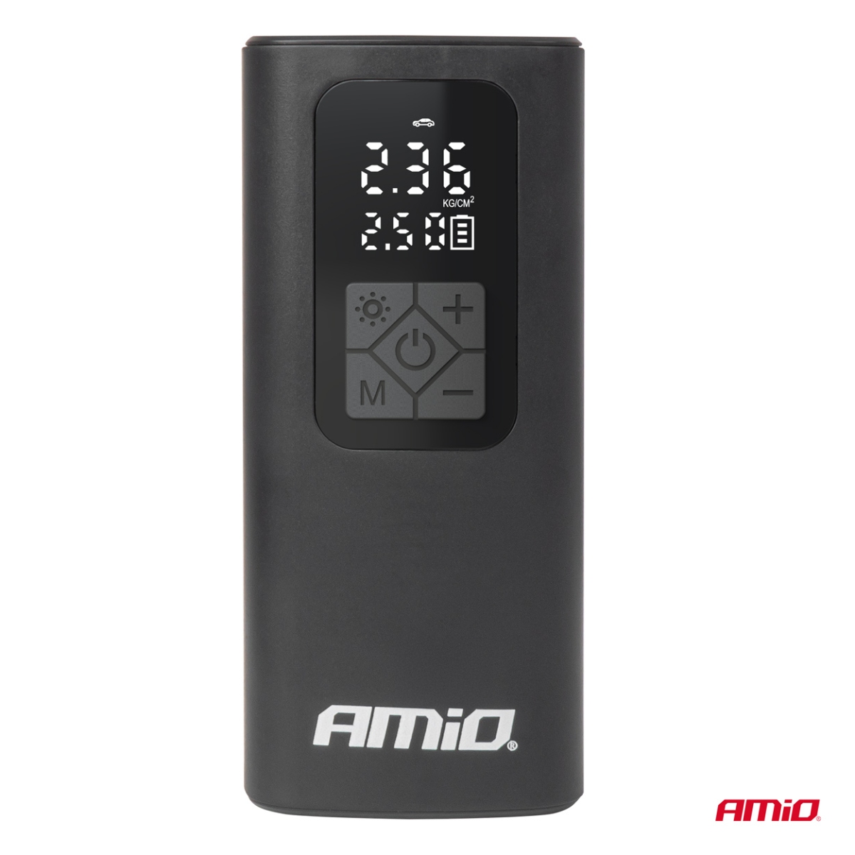 Kompresor samochodowy bezprzewodowy akumulatorowy powerbank LED USB-C 40W AMIO-04377