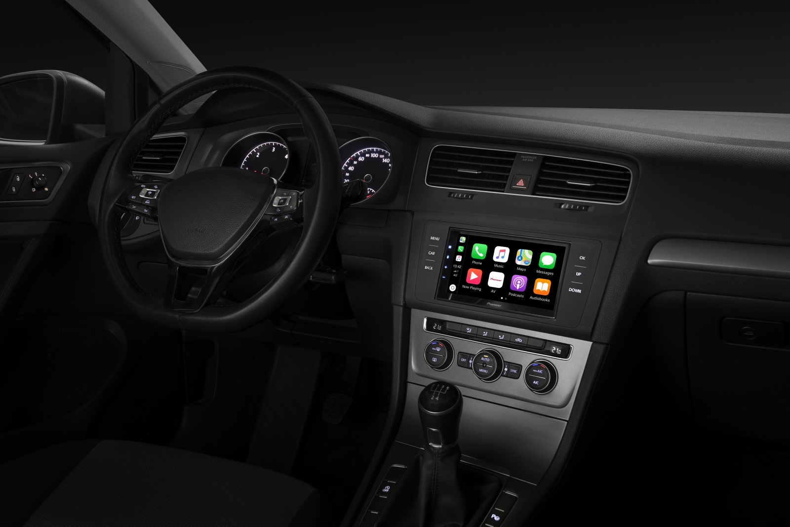 SPH-EVO64DAB 2-DIN-multimedia-asema. Apple CarPlay- ja Android Auto -yhteensopiva.