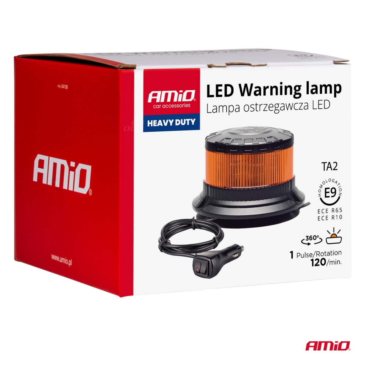 Lampada di segnalazione lampeggiante a LED W28M 12V 24V AMIO-04105