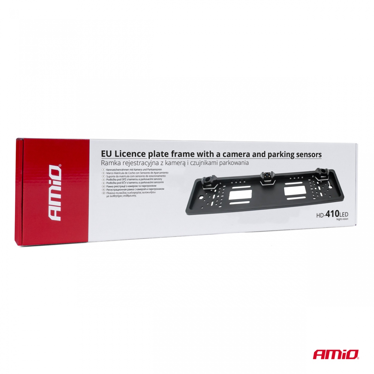 Telecamera per la retromarcia, sensori di parcheggio nella cornice della targa, set 3 in 1 AMIO-03544