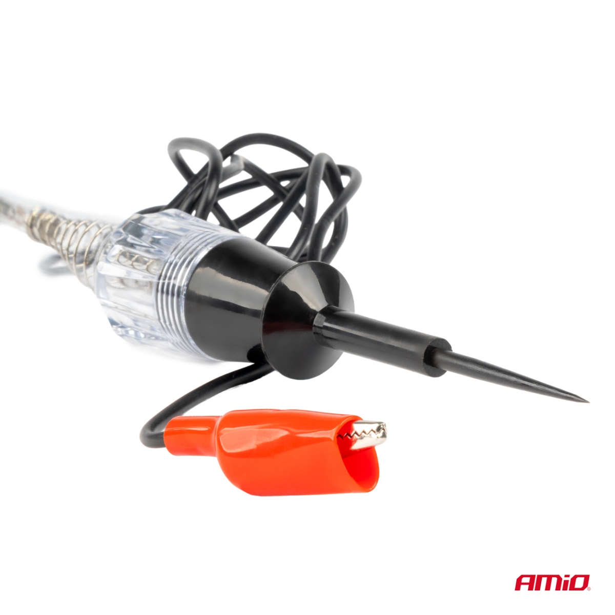 Tester di tensione per auto con pinza a coccodrillo 6-12V AMIO-04272