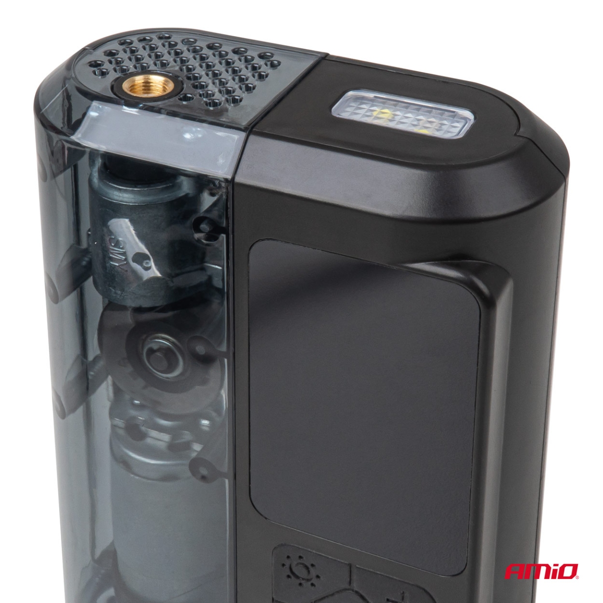 Kompresor samochodowy bezprzewodowy akumulatorowy powerbank LED USB-C 40W AMIO-04378