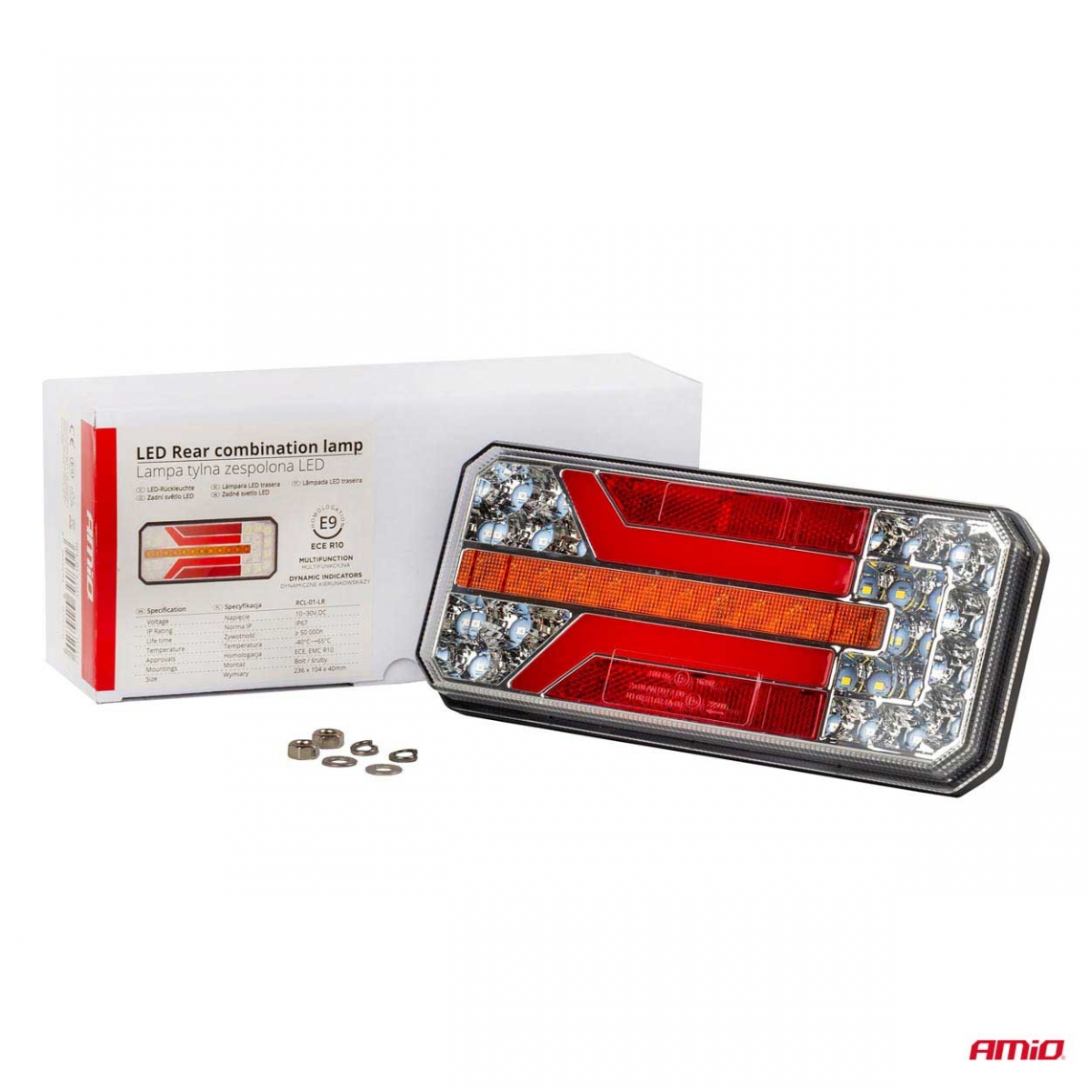 Lampa tylna zespolona LED RCL-01-L dynamiczna lewa AMIO-02472