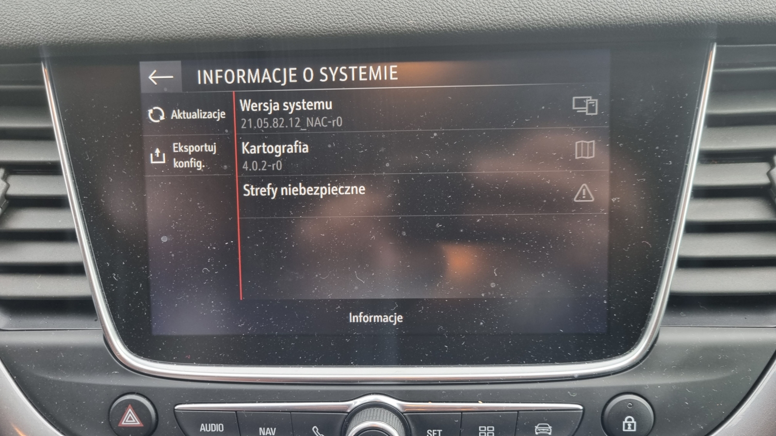 Interfejs kamery Citroen, Peugeot NAC Systems