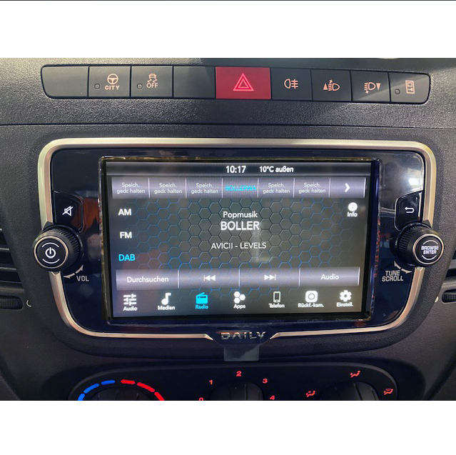 Adattatore per telecamera di retromarcia per Iveco Daily Hi-Connect, radio Fiat Ducato Daiichi.