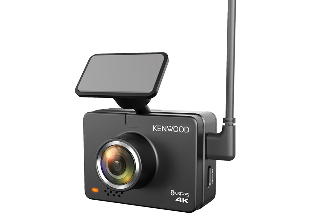 Kenwood DRV-A610R21CA Car DVR Kit. DVR, rearview camera, and smart parking cables.