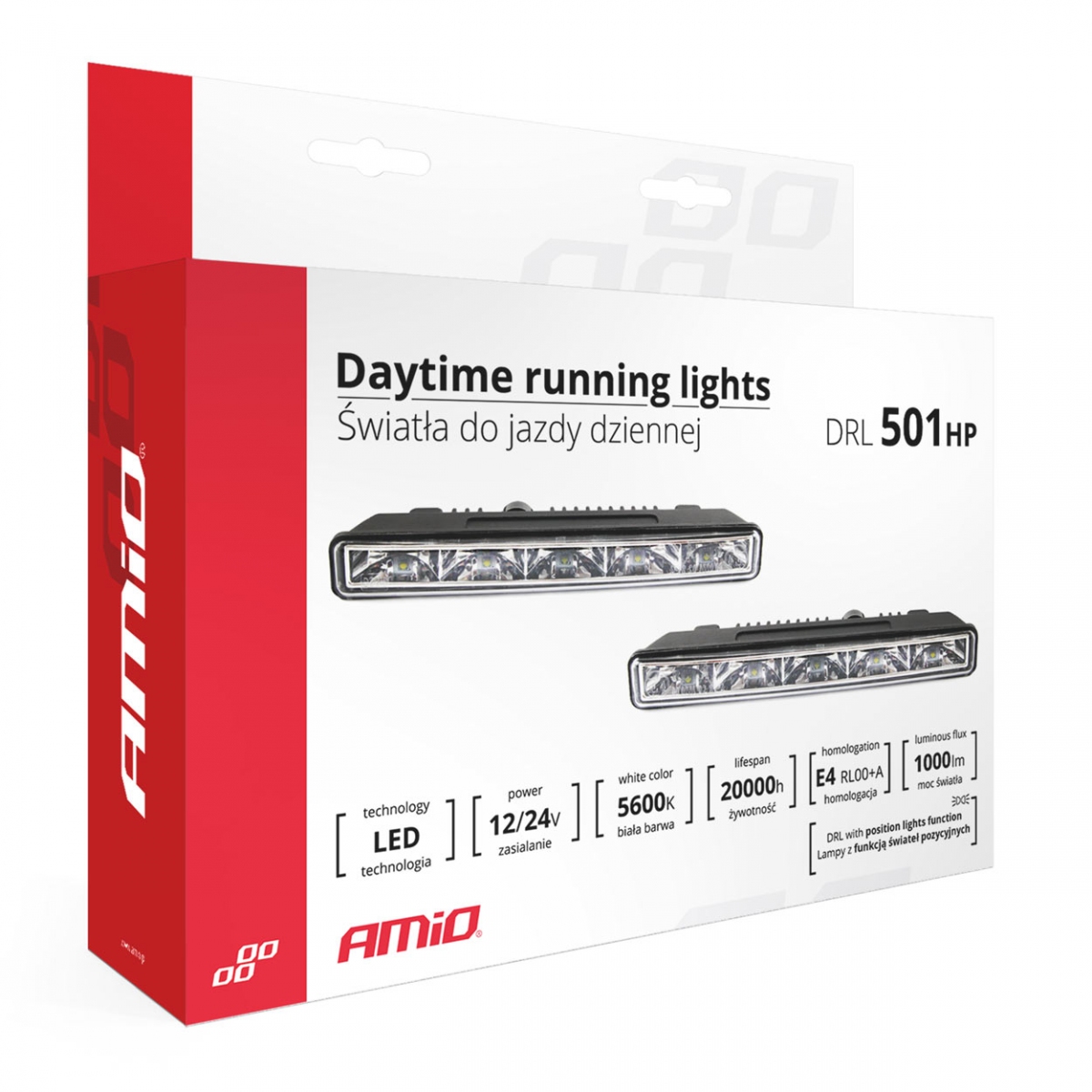 Päiväajovalot AMiO DRL 501 HP AMIO-01520