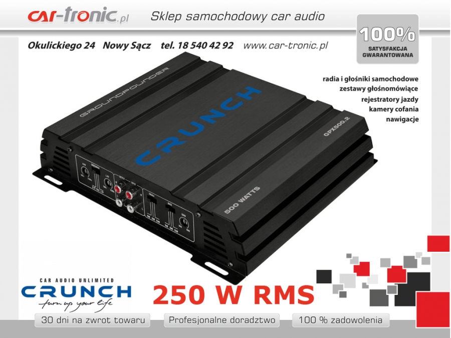 Crunch GPX-500.2, 2-kanals 2x125W RMS