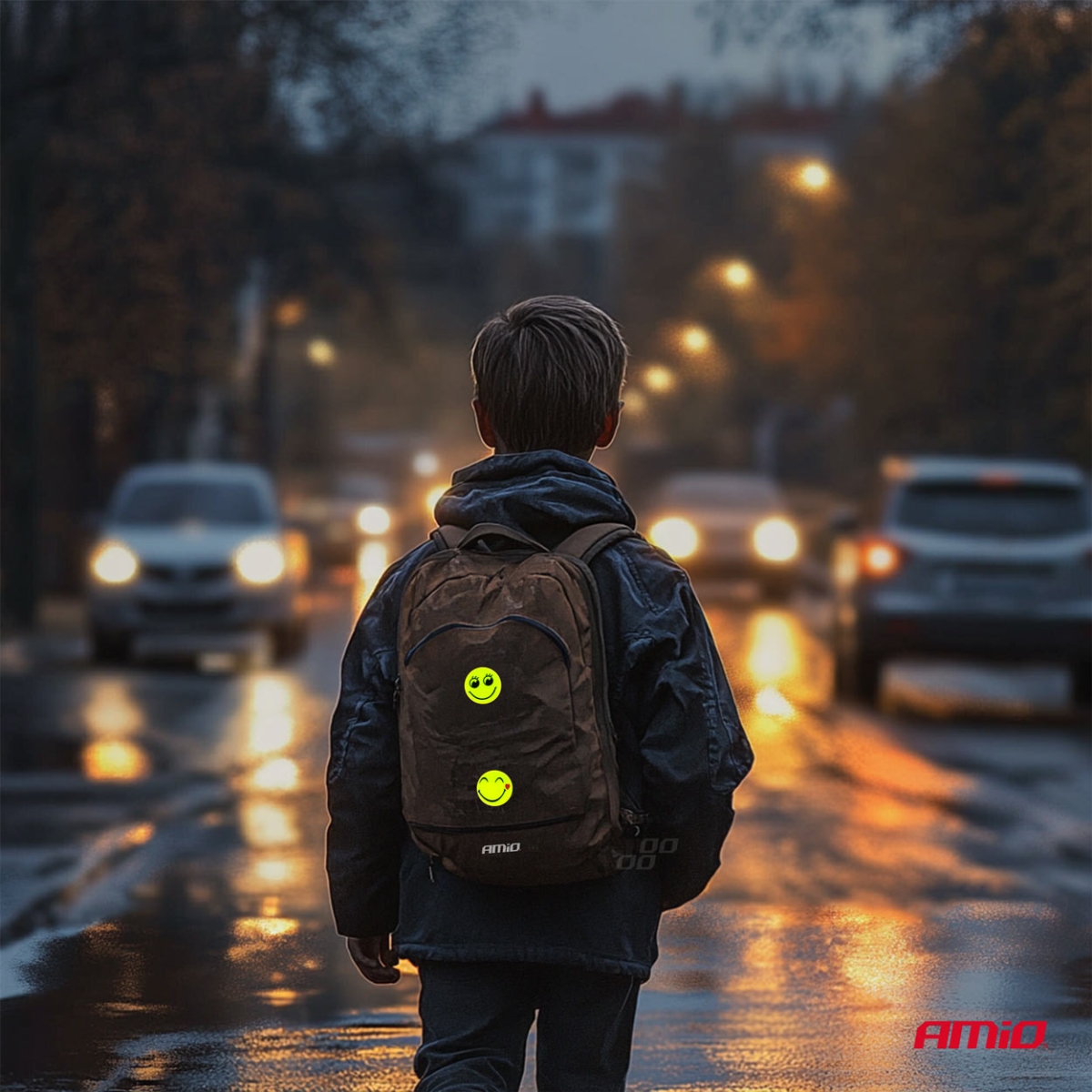 Helkurklaasist hoiatuskleebised lastele, naerunäod, AMIO-03941