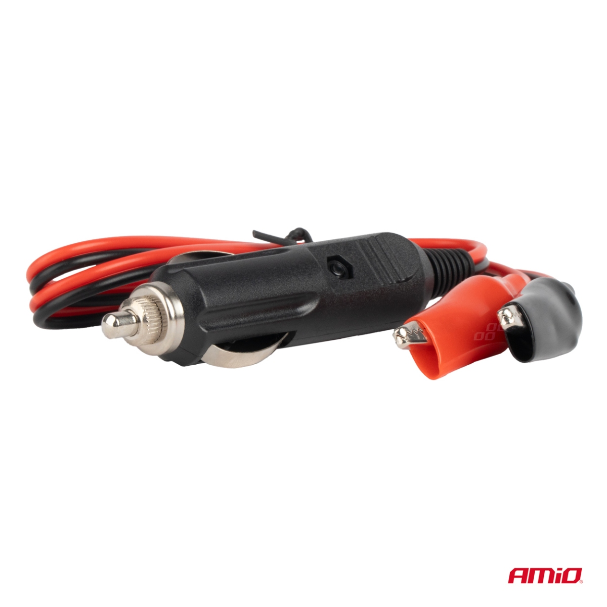 Adaptateur allume-cigare avec sortie à pinces crocodiles 12 V/24 V, 60 cm, AMIO-03802