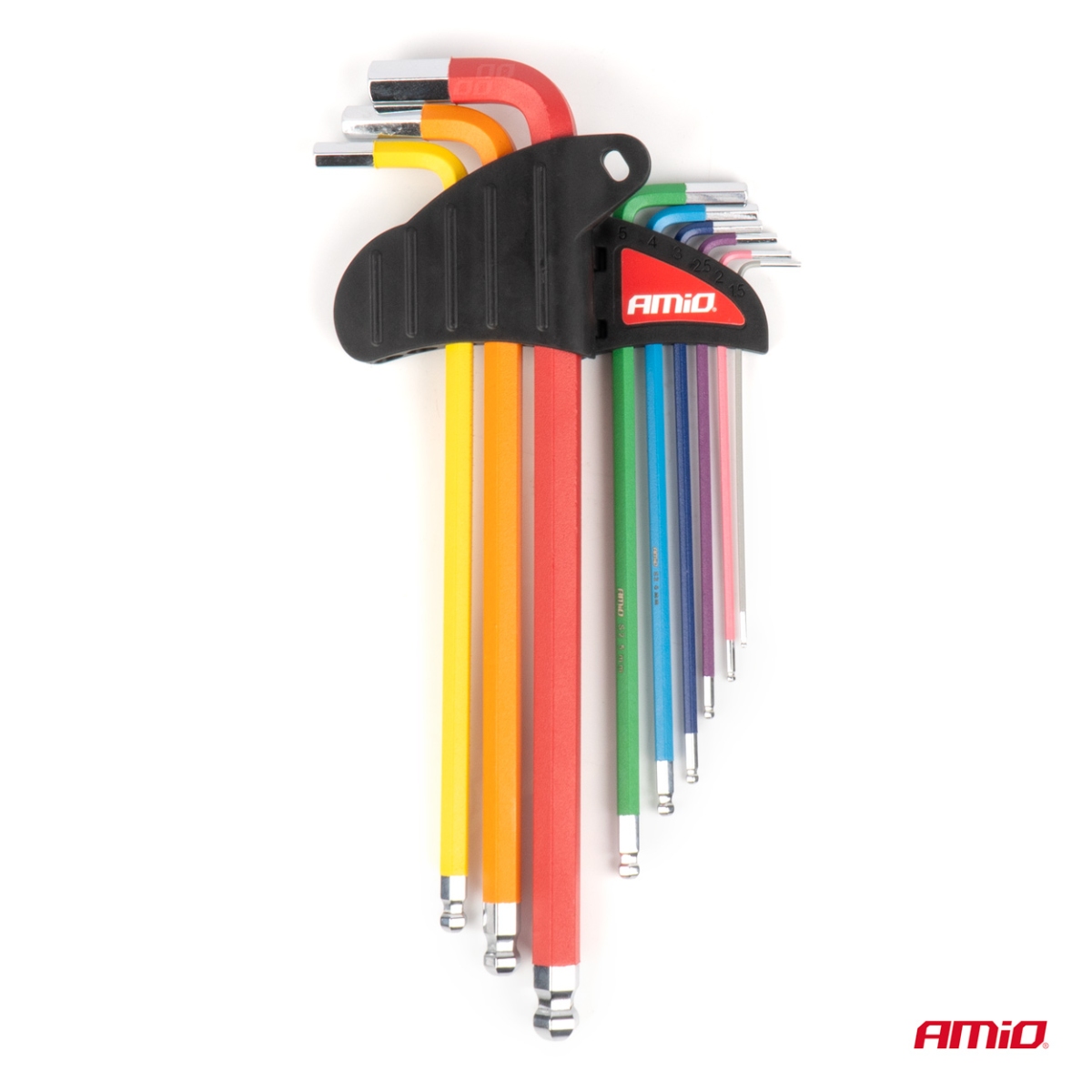 HEX-Inbusschlüssel mit Kugel, extra lange Inbusschlüssel, 9er-Set AMIO-04299