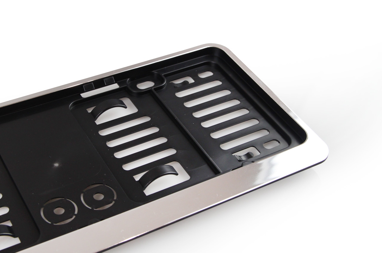 Chromovaný rámeček SPZ krátký USA AMIO-02109