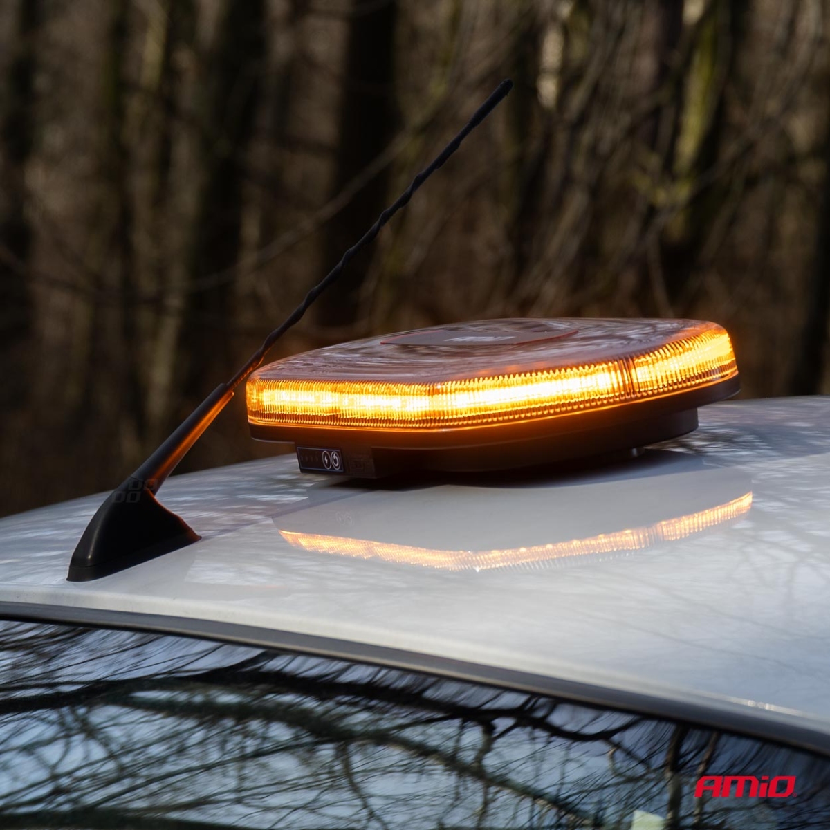 Fascio di segnalazione LED wireless con telecomando R65 R10 326x186x63 26W 12V 24V AMIO-04369