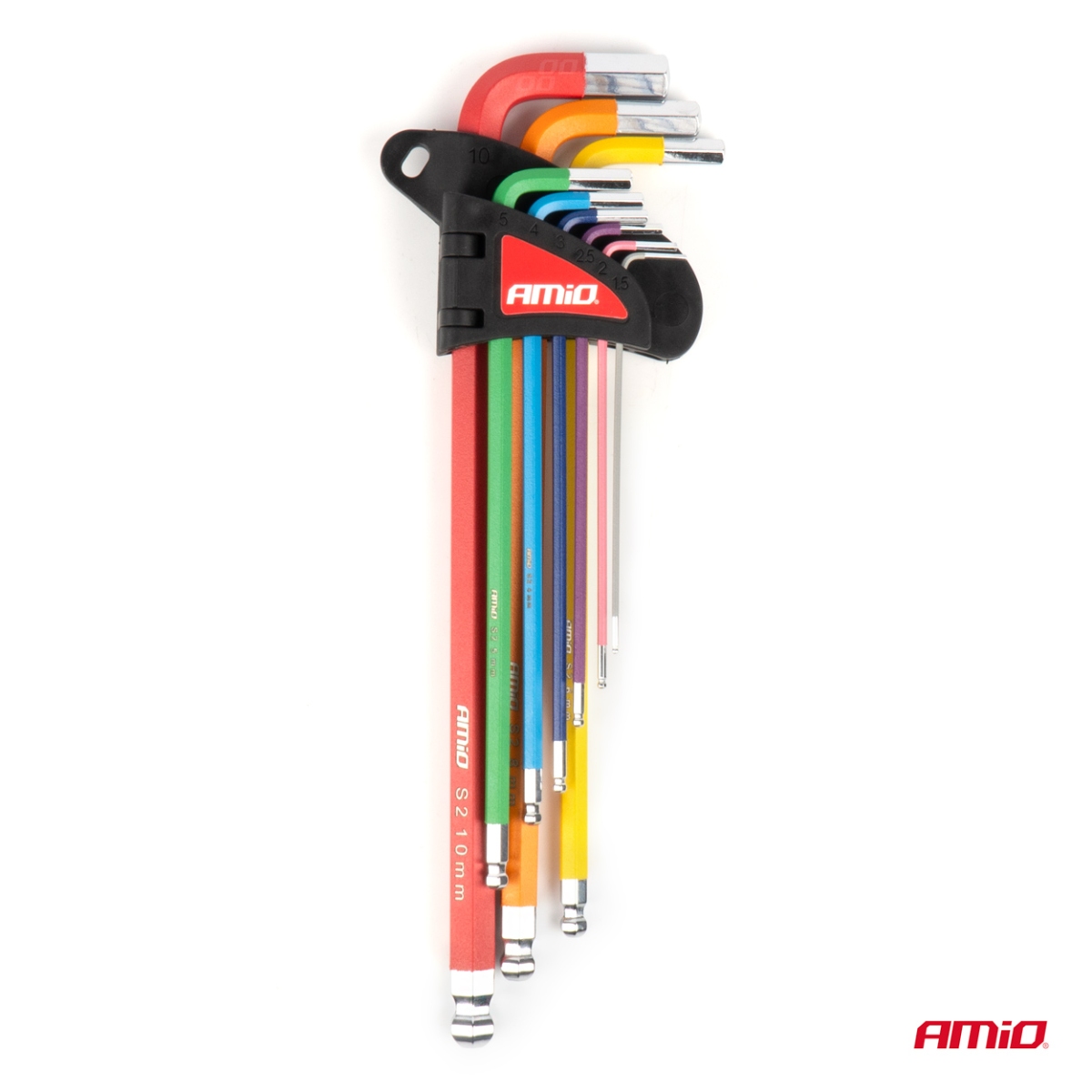 HEX-Inbusschlüssel mit Kugel, extra lange Inbusschlüssel, 9er-Set AMIO-04299