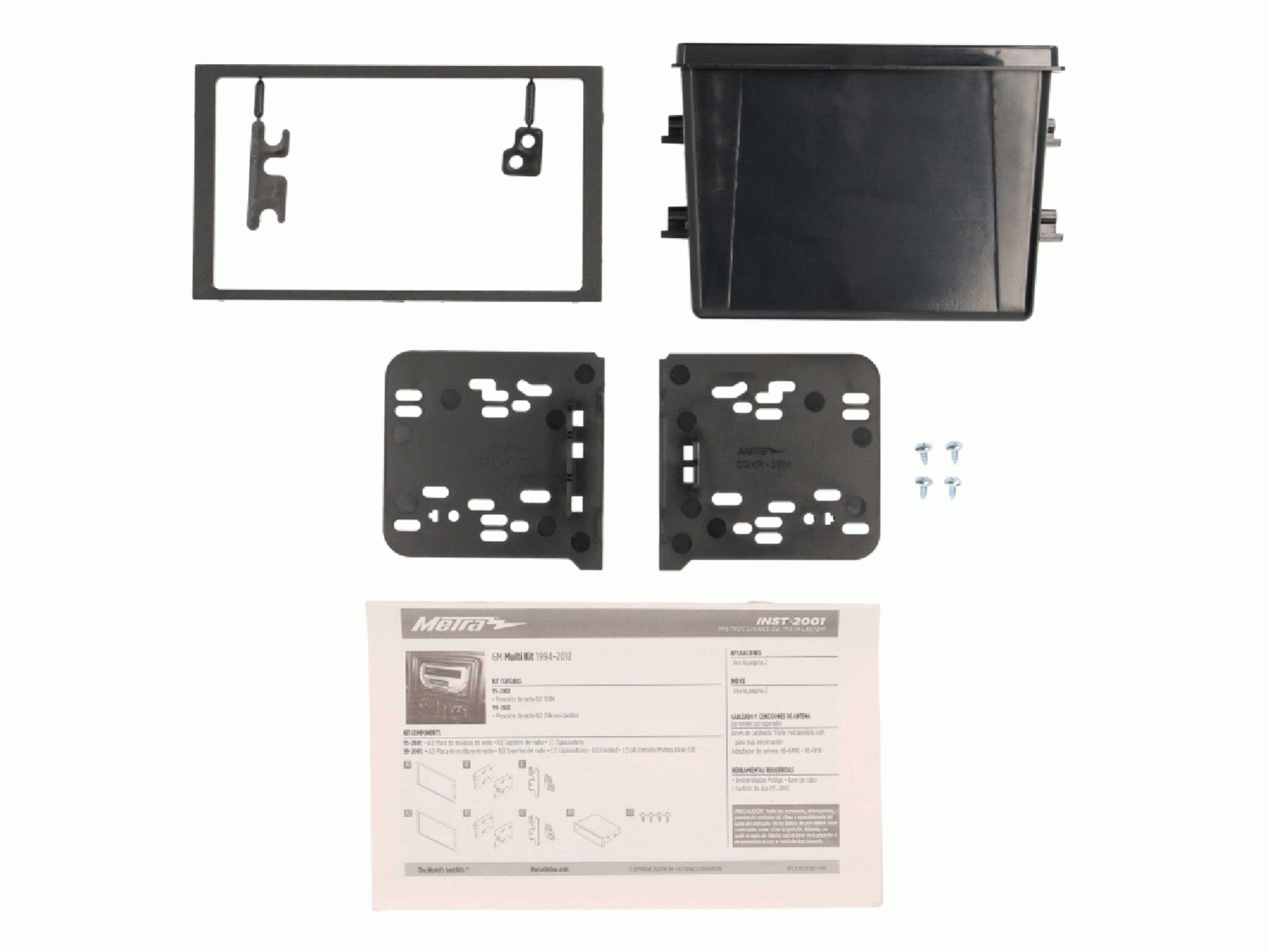 Cadre pour autoradio 2 DIN, Cadillac, Chevrolet, GMC, Hummer, Pontiac. Kit multiple 1990-2012