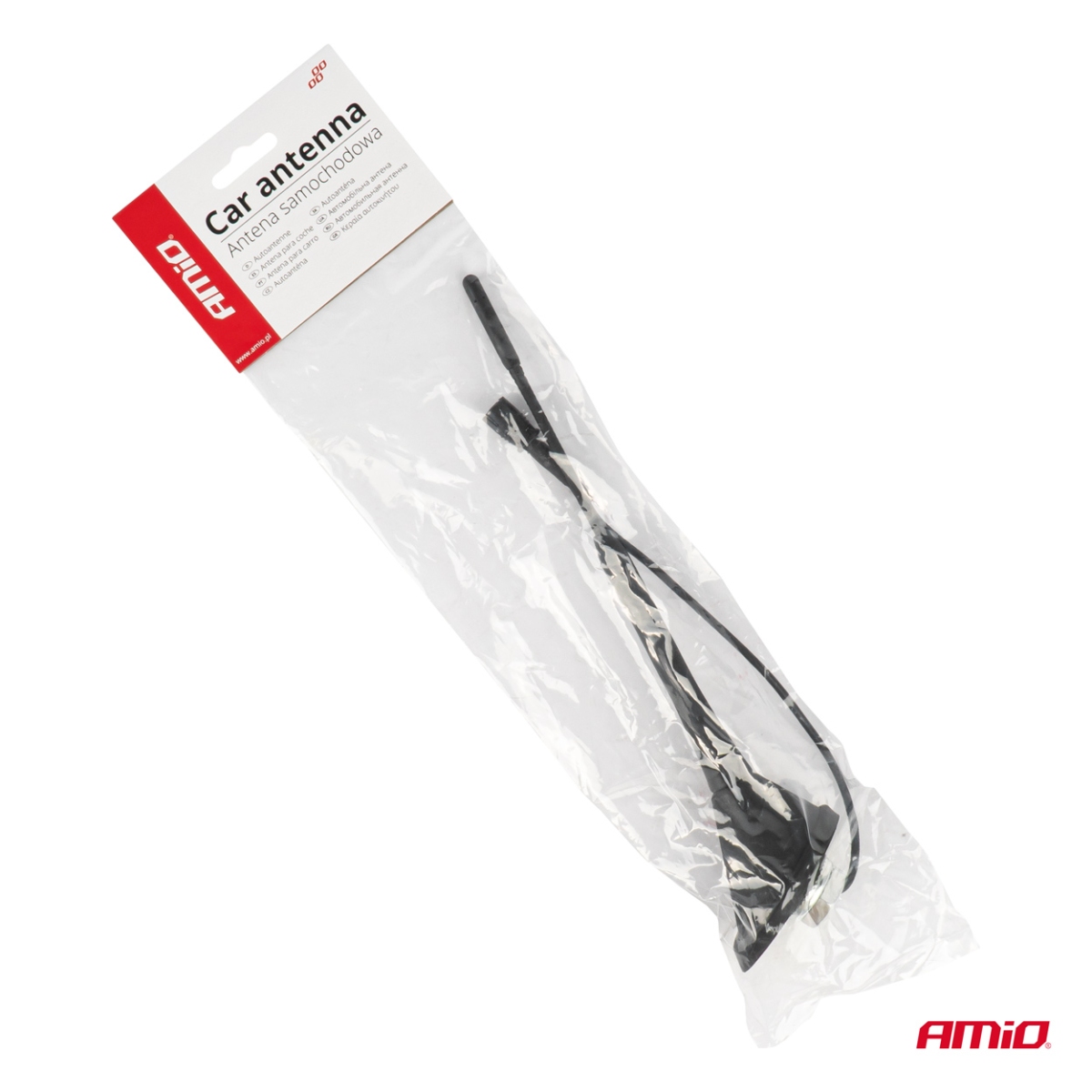 Antena samochodowa uniwersalna bat maszt ze wzmacniaczem RAKU-2 ANT10 AMIO-04154
