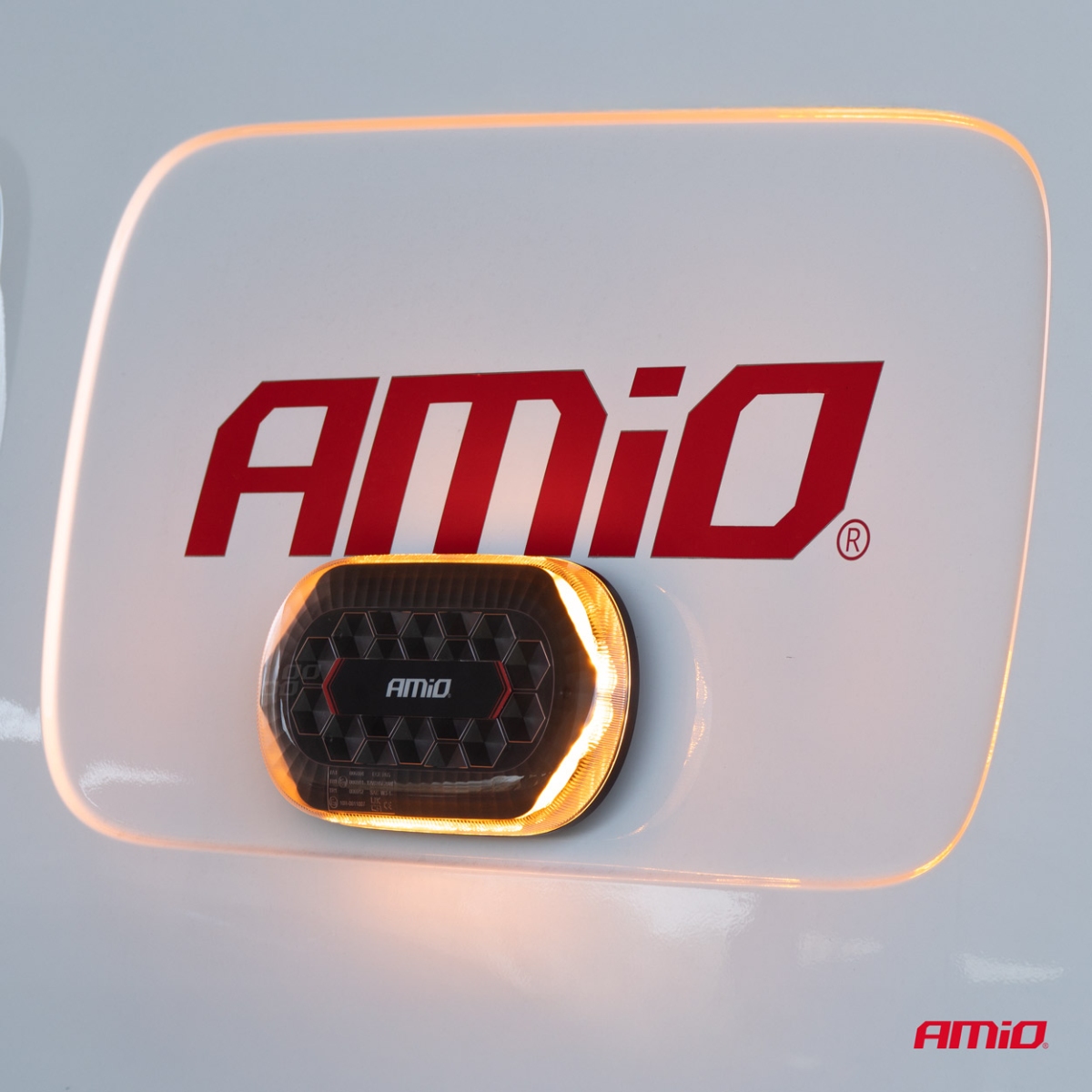 Fascio di segnalazione LED wireless con telecomando R65 R10 326x186x63 26W 12V 24V AMIO-04369