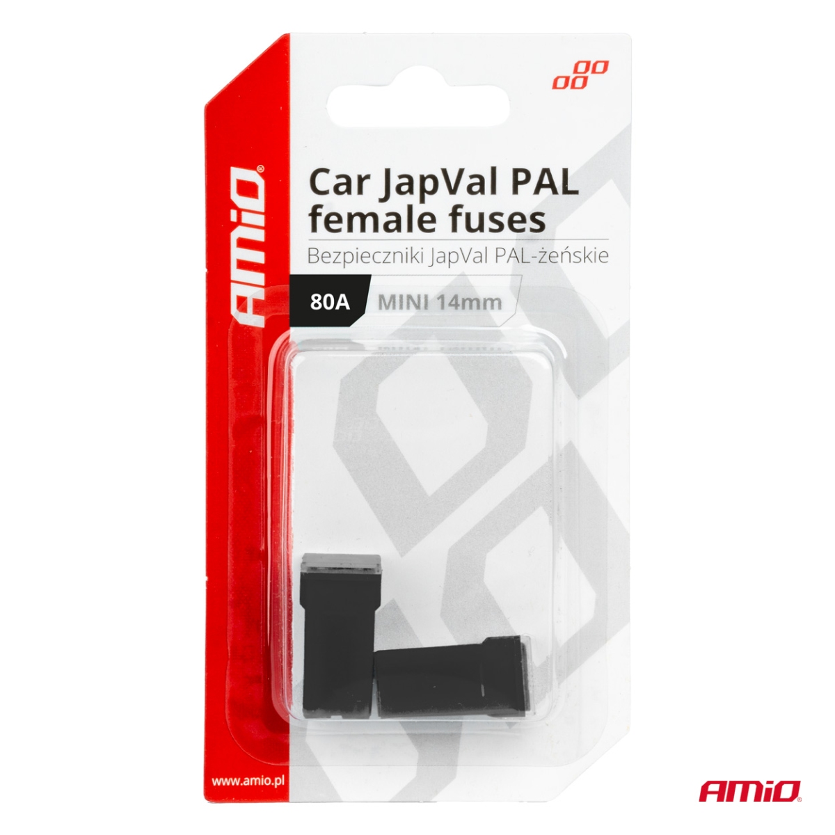 JAPVAL PAL female car fuses 2 pcs 80A AMIO-03442