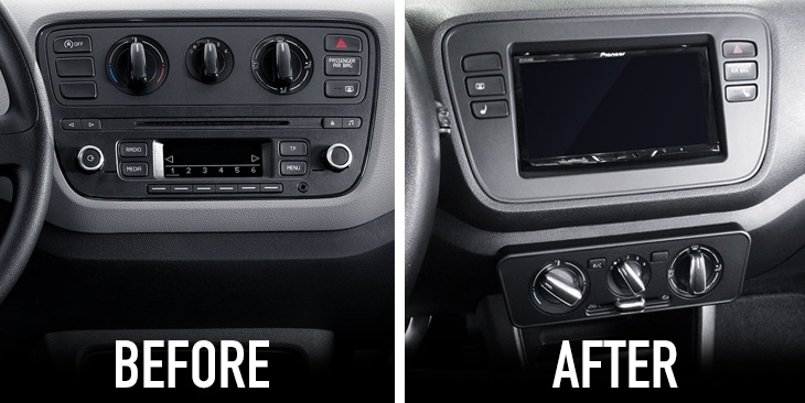 Ramka radiowa 2 DIN Seat Mii, Skoda Citigo 2011 ->, VW up! 2011 - 2016