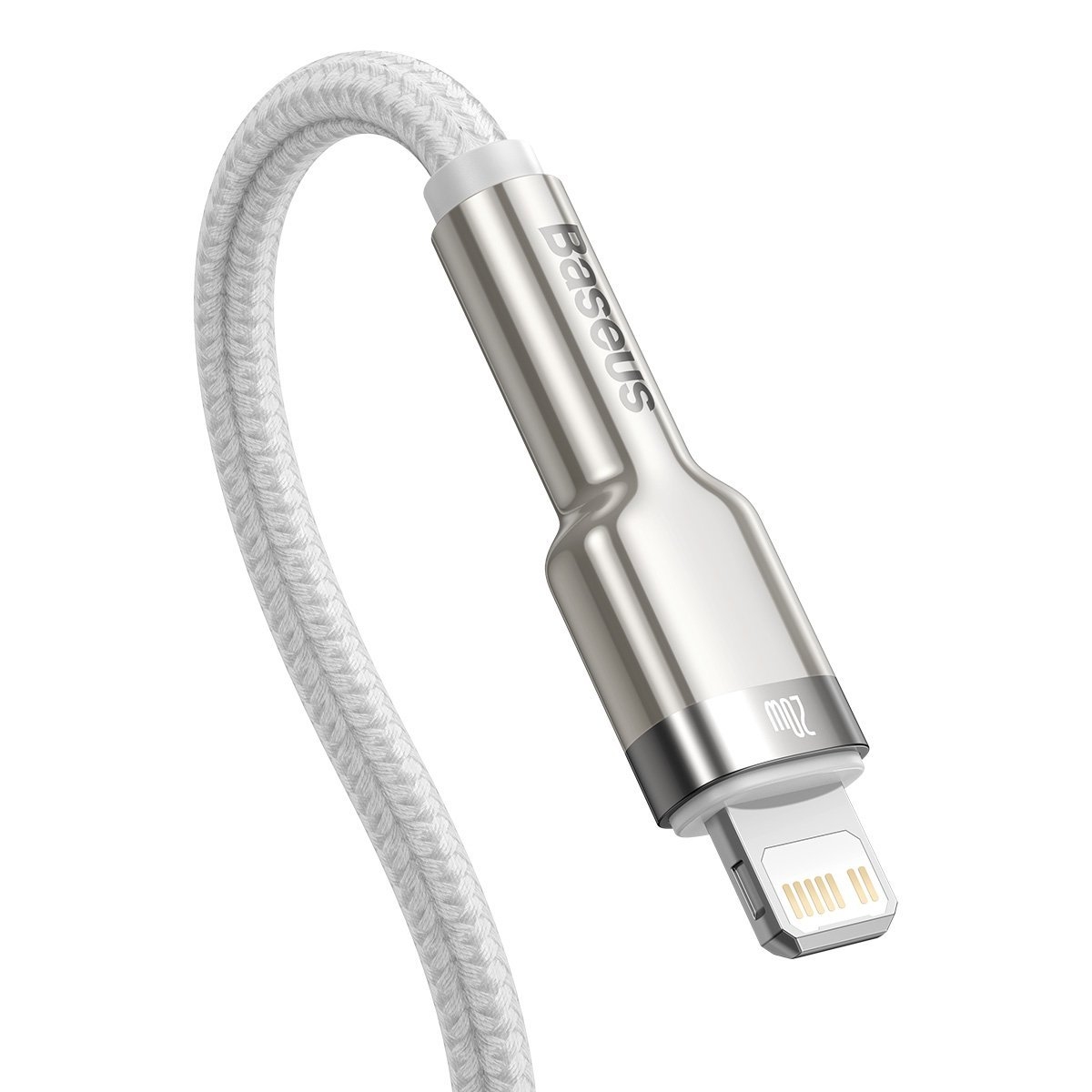 Kabel USB-C na Lightning Baseus Cafule, PD, 20W, 1m biały