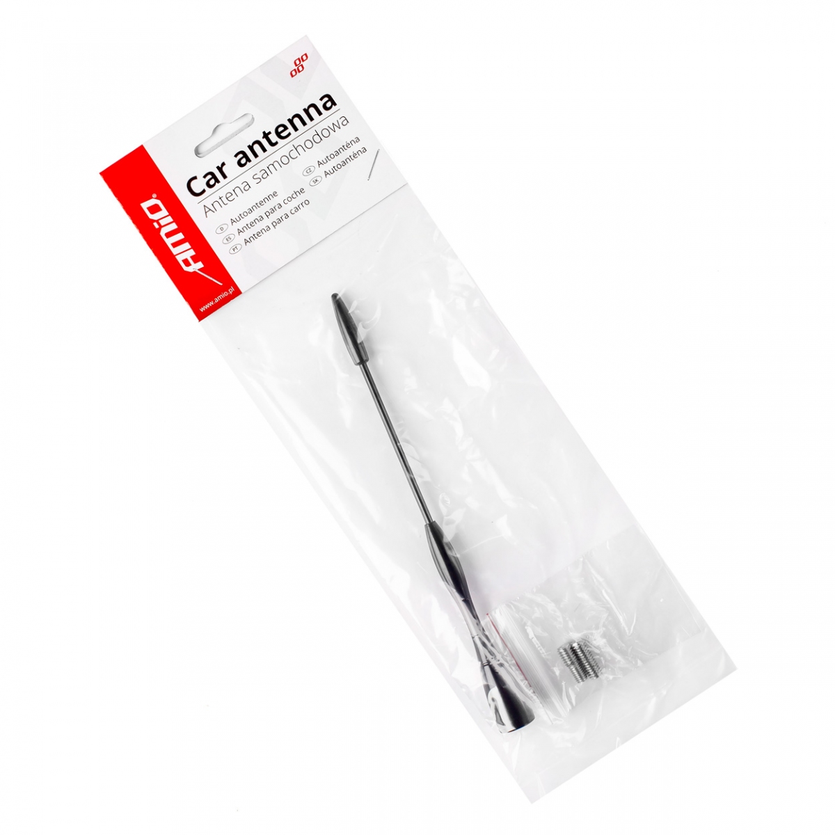 Anténny stožiar do auta 16 cm, adaptér 5/6 mm, ANTM04 AMIO-01052