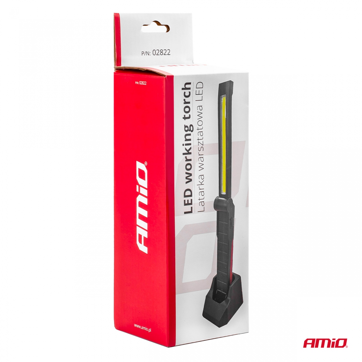 Lampada di ispezione con torcia elettrica e stazione di ricarica WT12 AMIO-02822