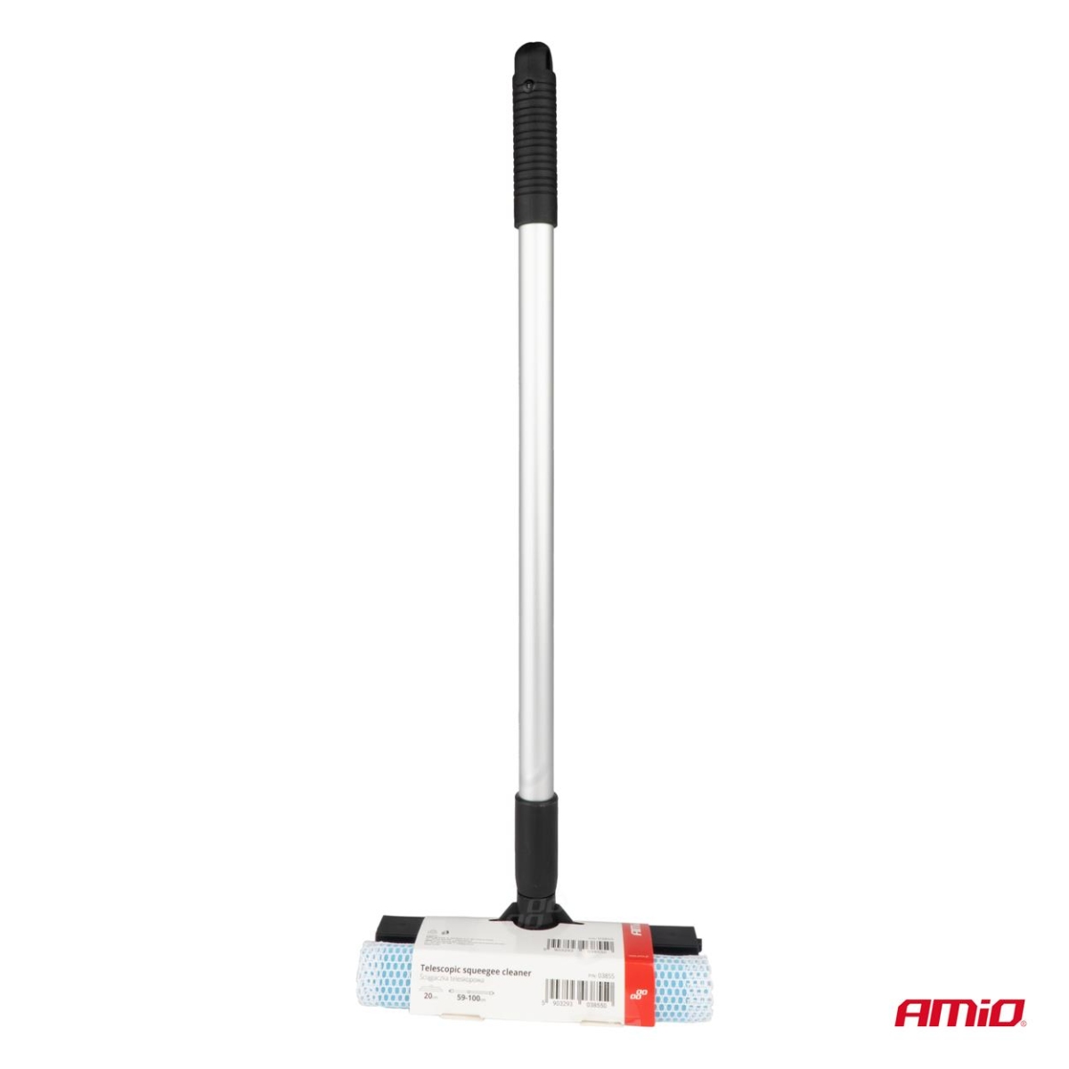 Lavavetri per finestre e specchi + tergivetro telescopico in alluminio 59/100 cm AMIO-03855