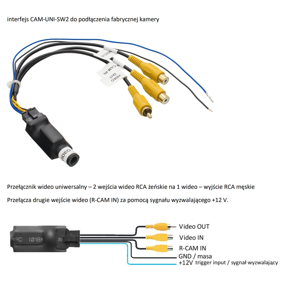 Inteligentní video přepínač 2x video vstup - 1x video výstup