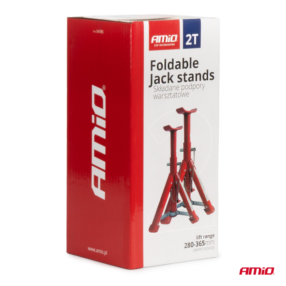 Zdviháky na auto, skladacie dielenské podpery, 2 ks. 2T AMIO-04185