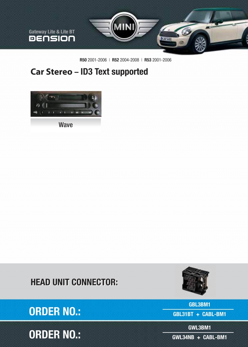 Dension Digital Växlare Bluetooth, USB, iPod, iPhone, AUX - BMW E46, E38, E39, X3, X5