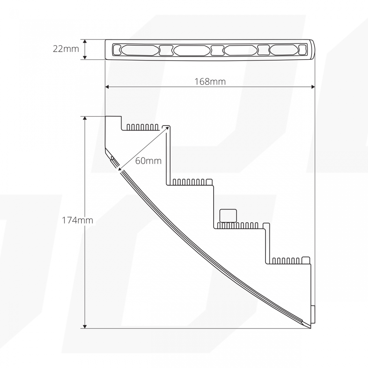 Päiväajovalot DRL 523HP mini AMIO-01526