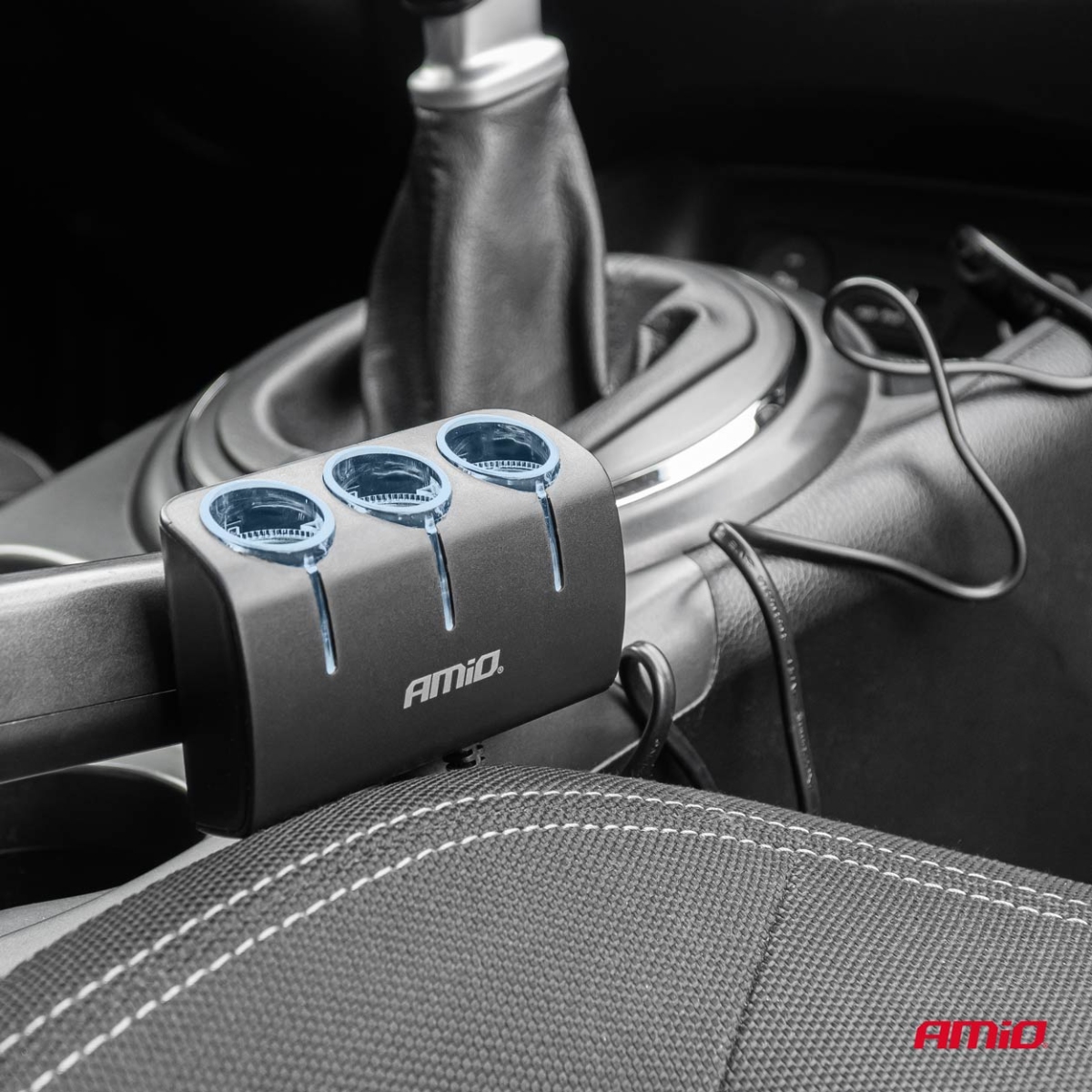 Rozdzielacz gniazda zapalniczki 12V 24V 120W 80cm AMIO-04359