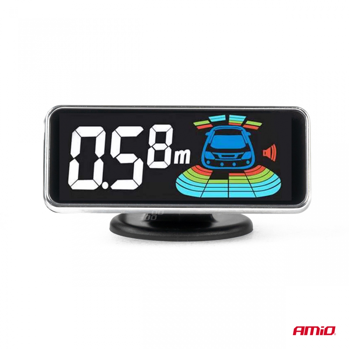 Sensori di parcheggio retromarcia LED neri 3D anteriori posteriori AMIO-03191