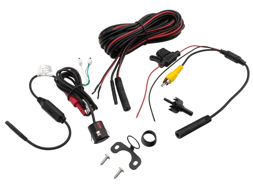 Uniwersalna kamera cofania z liniami prowadzącymi podbudowa/mocowanie mini okrągłe, Kąt obiektywu: przekątna 170°