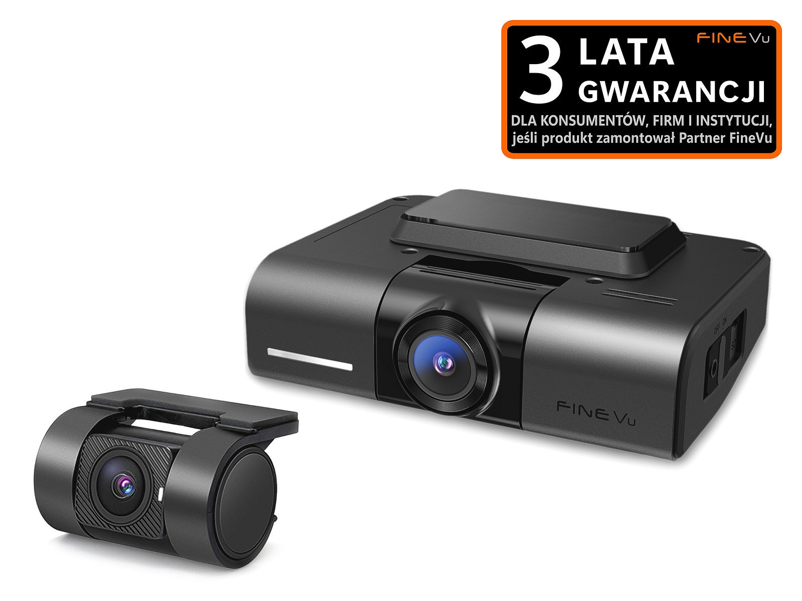 Wideorejestrator FineVu GX4K - rejestrator UHD+FHD WiFi GPS radary