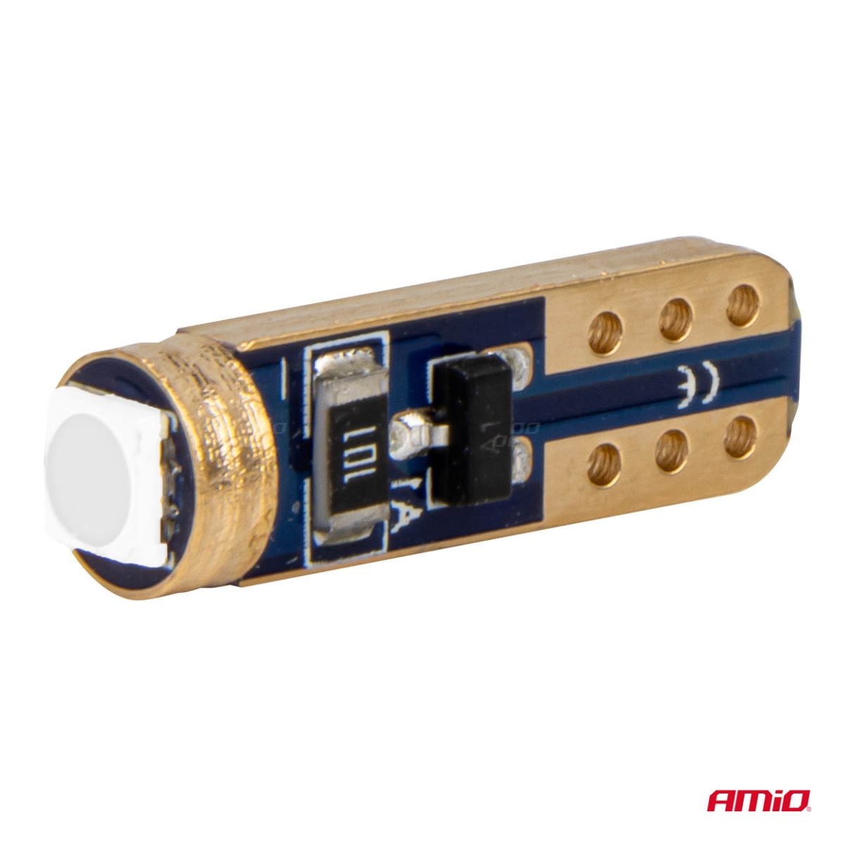 Lampadine LED blu standard T5 W1W 12V 3030 1LED HP AMIO-03728