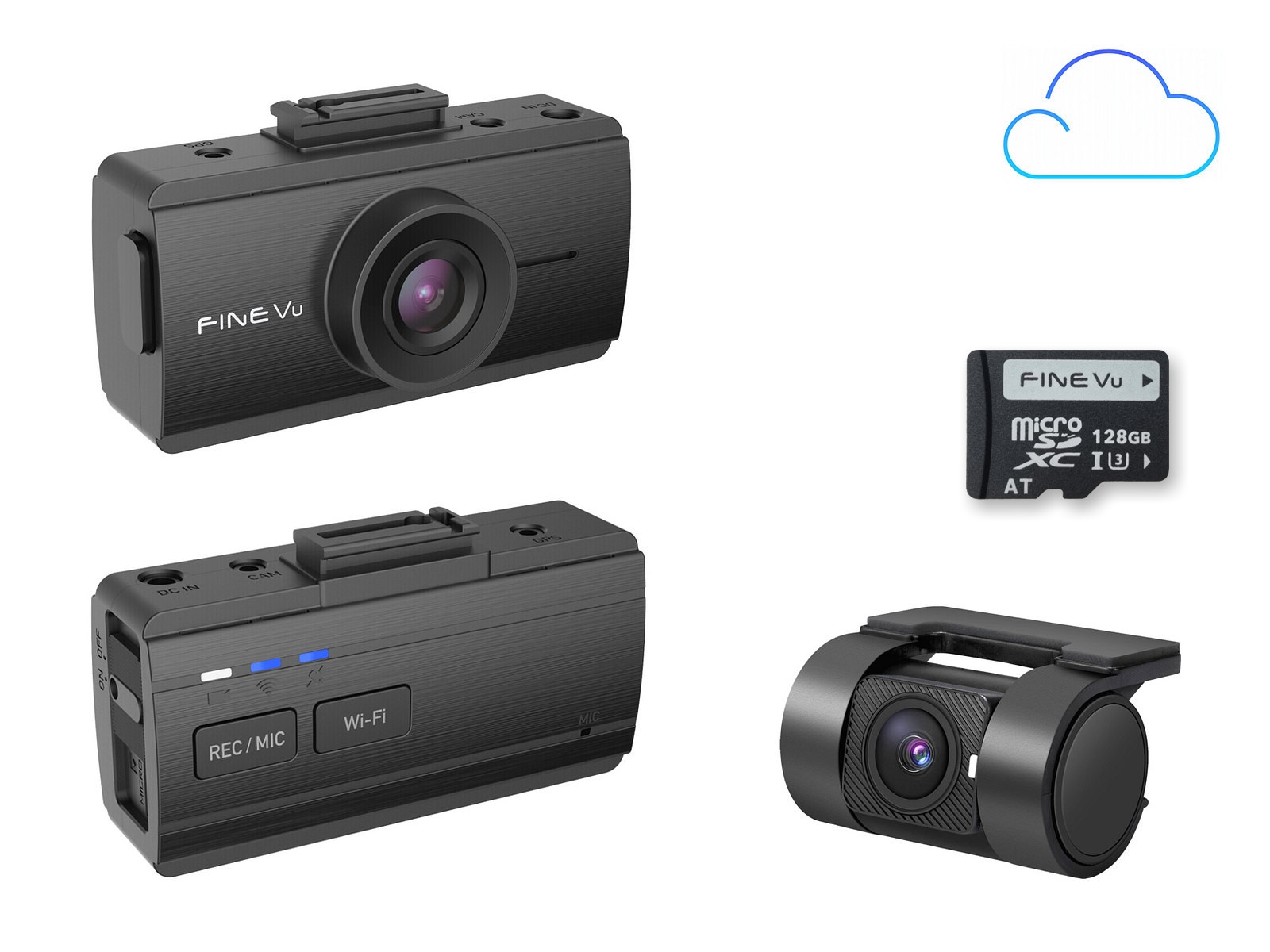 Wideorejestrator FineVu GX35 CLOUD /128GB - rejestrator QHD, chmura