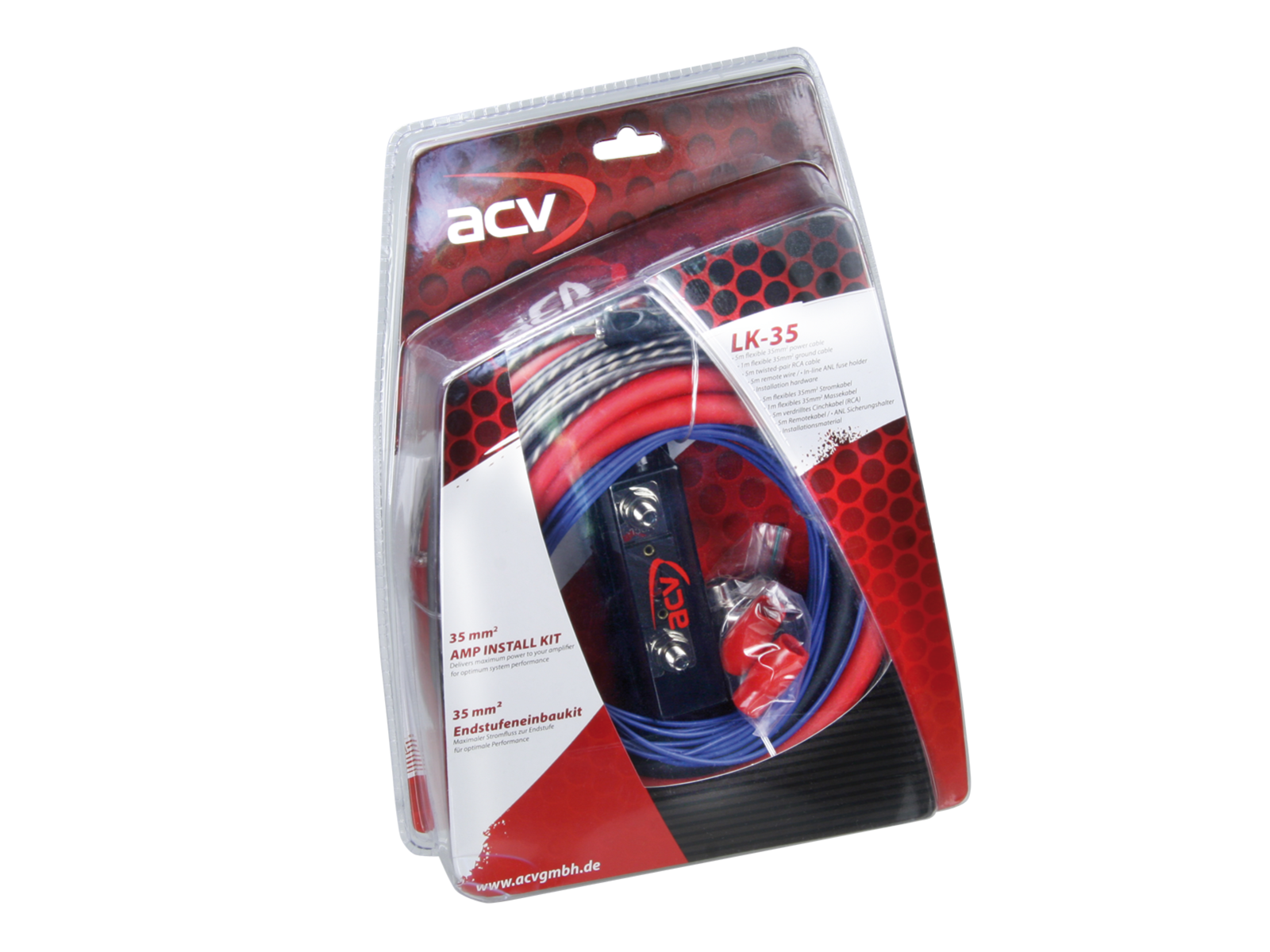 Zestaw kabli do wzmacniacza samochodowego ACV LK-35 35mm2